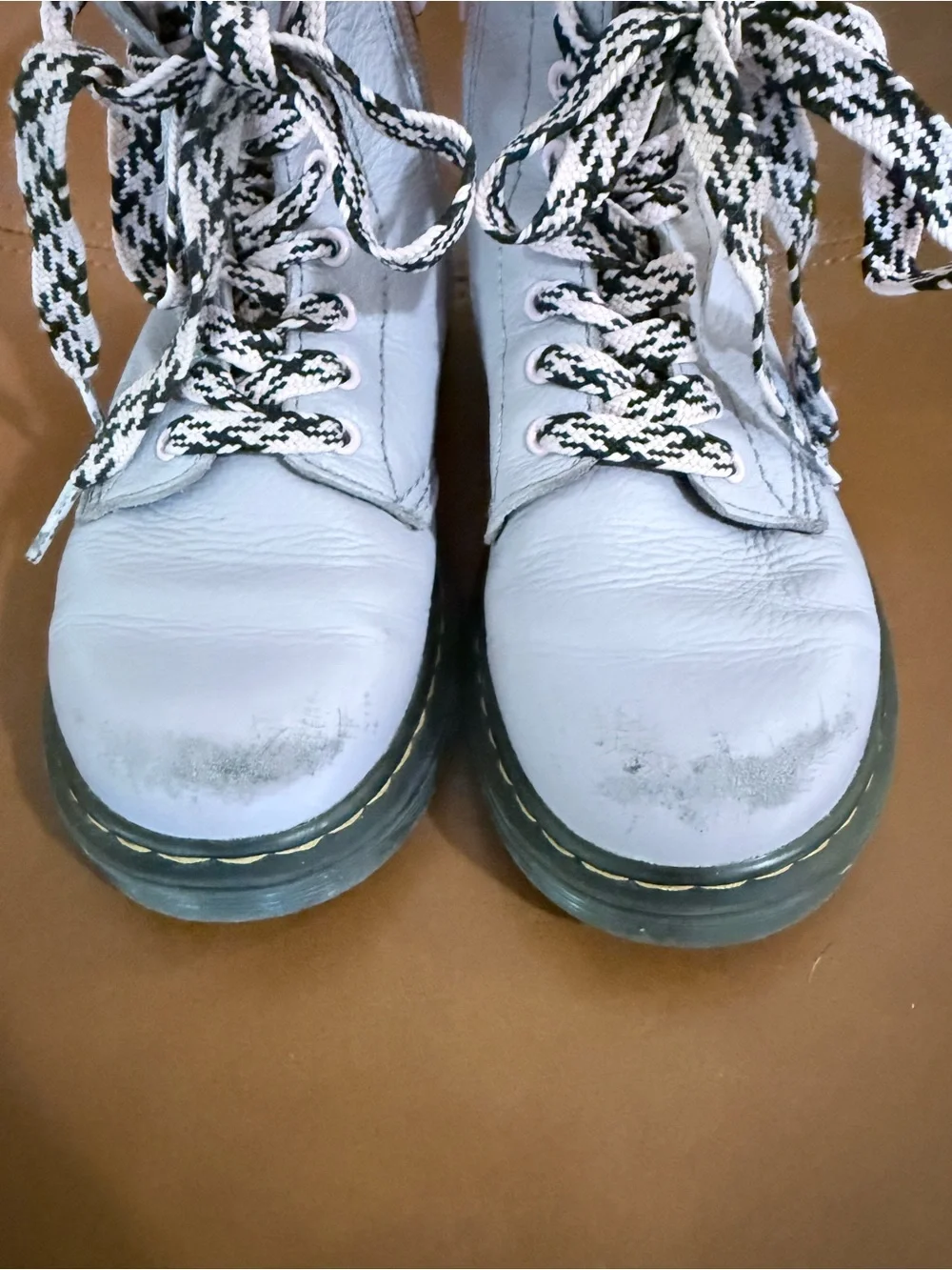 Dr. Martens Size 1 Light Lavender Leather Lace-Up Boots